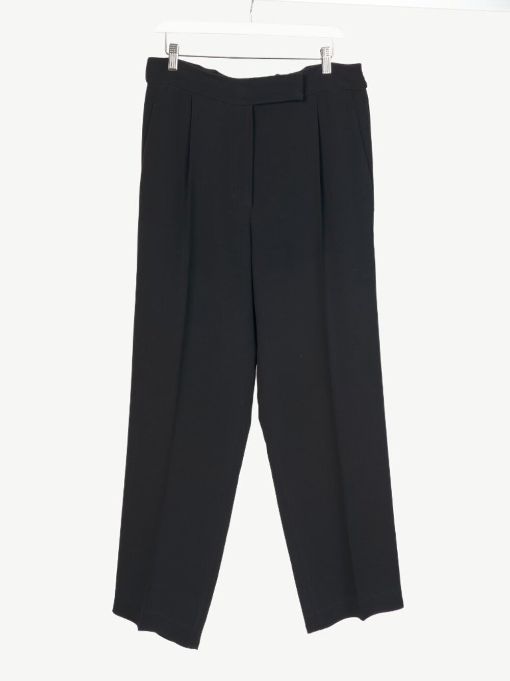 Brunello Cucinelli Black Silk-Blend Crepe Tapered Trousers
